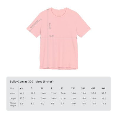 cna shirt size chart