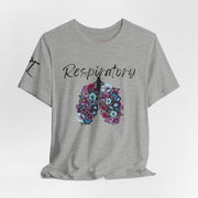 grey respiratory therapy lung shirt front