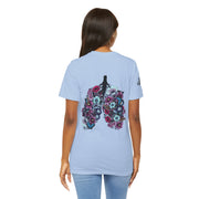 blue respiratory therapy lung shirt back