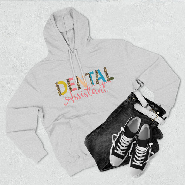 Dental assistant hoodie pink and leopard print