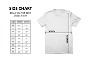 RT shirt size chart