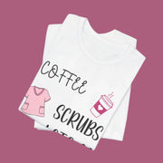 Dental Assistant T-shirt - coffee, scrubs and lots of gums - VanessaRae