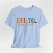 Dental Assistant Tee with Leopard Letters - VanessaRae