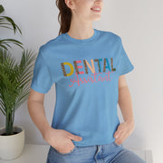 Dental Assistant Tee with Leopard Letters - VanessaRae