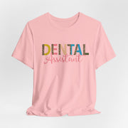 Dental Assistant Tee with Leopard Letters - VanessaRae