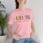 Dental Assistant Tee with Leopard Letters - VanessaRae