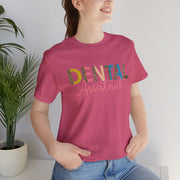 Dental Assistant Tee with Leopard Letters - VanessaRae