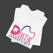 Dental Assistant Tee with Pink and Black Design - VanessaRae