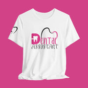 Dental Assistant Tee with Pink and Black Design - VanessaRae