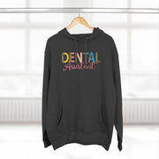 Fleece Hoodie - Dental Assistant Leopard Print with Pink Elegant Font - VanessaRae