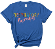 royal blue respiratory therapist shirt leopard print